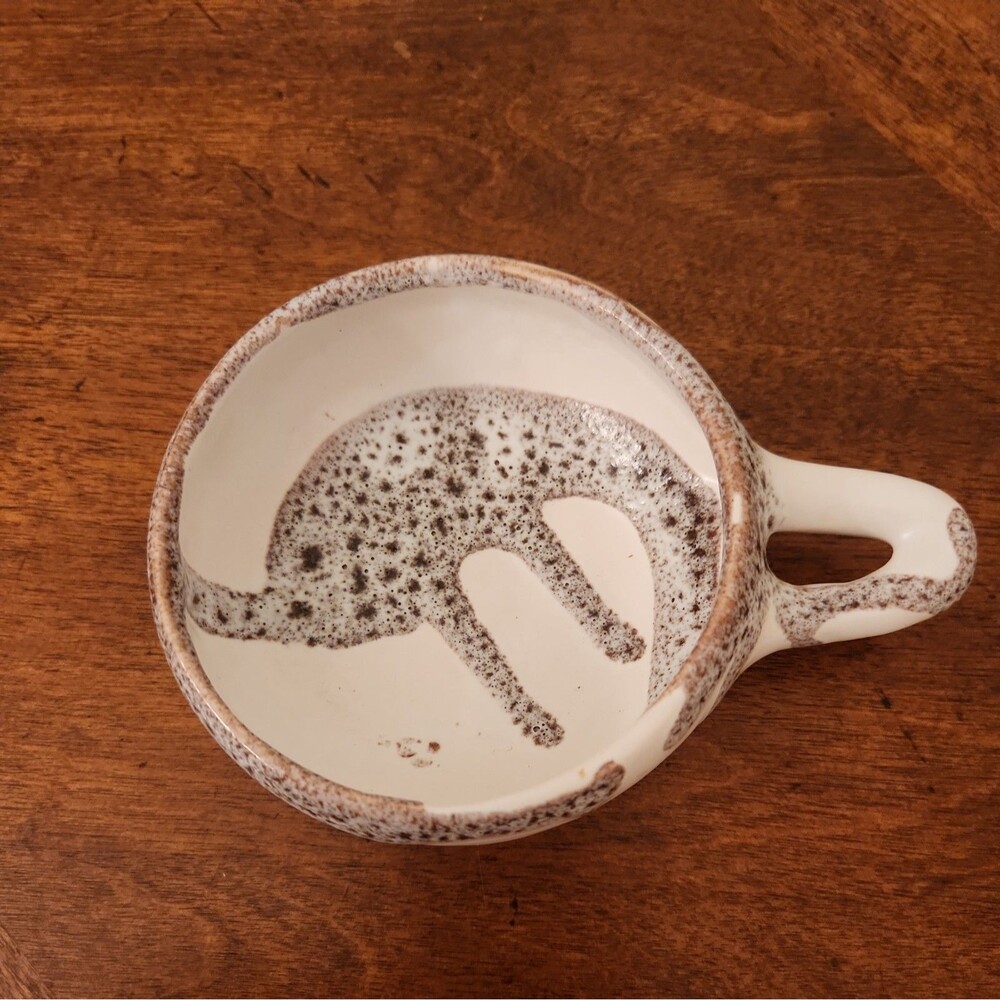 Vintage 1960s Manes Ceramic Handled Dish - Israel